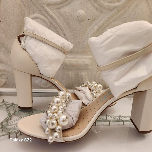 NIB Kate Spade Rosa Pearl Leather Heels. Size 9 - Picture 11 of 15